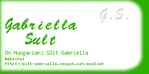 gabriella sult business card